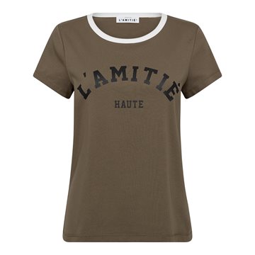 Haute L ' Amitié - Neckline Logo Tee - Walnut